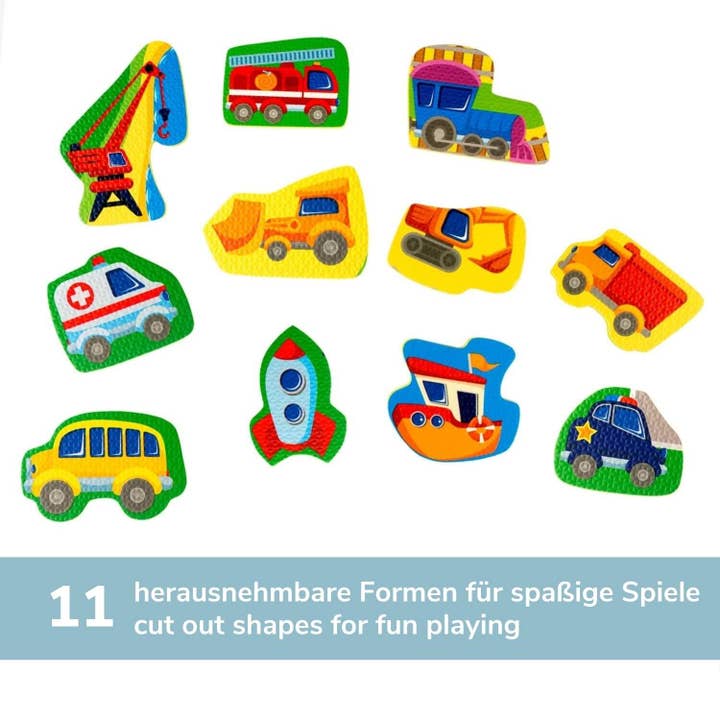 HM Hamburg Merchants GmbH - Vendita all'ingrosso Tappetino da gioco - Bambini e neonati - Hakuna - Tappetino da gioco in schiuma opaca «City» 1,2 x 1,2 m2