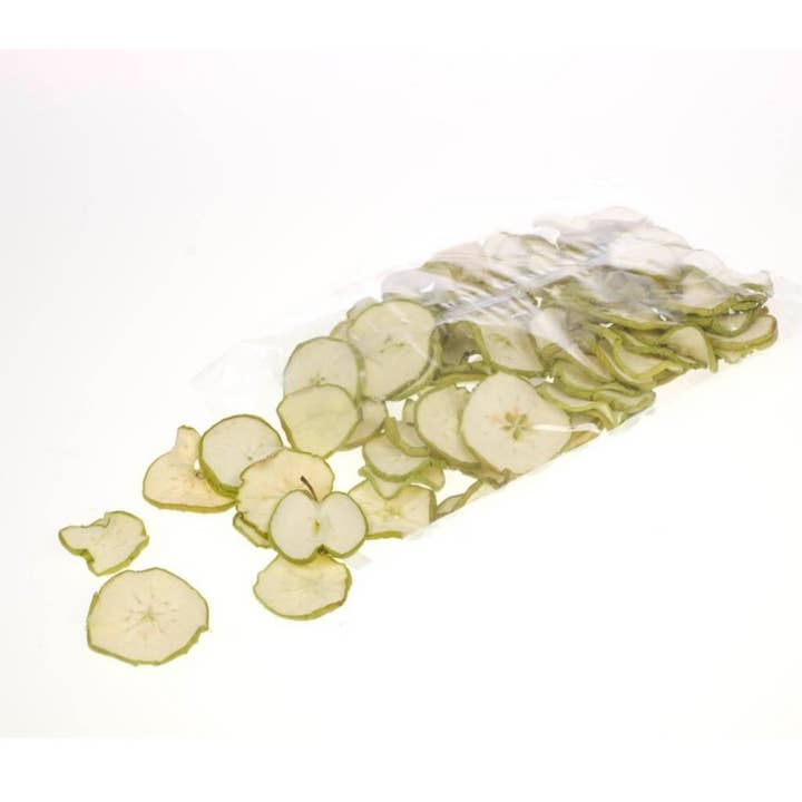 Bag of 100 Natural Dried Green Apple Slices for wholesale by Lunaria Flowers