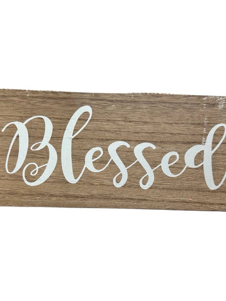 Wood Blessed Sign - 70567 for wholesale by General Wholesale Inc