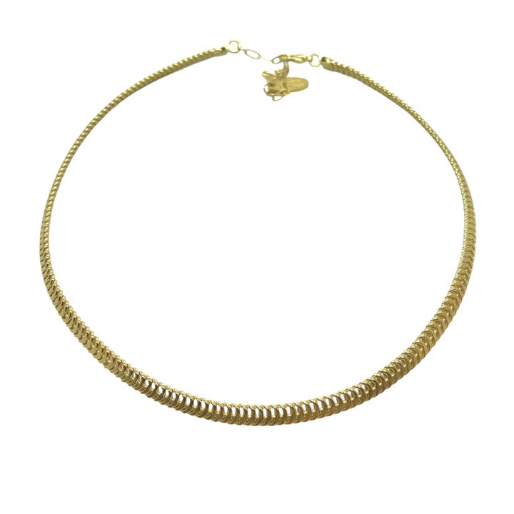 Collana - Girocollo ad anello Marea dorato in ottone per la vendita all'ingrosso da parte di Gloria Mago