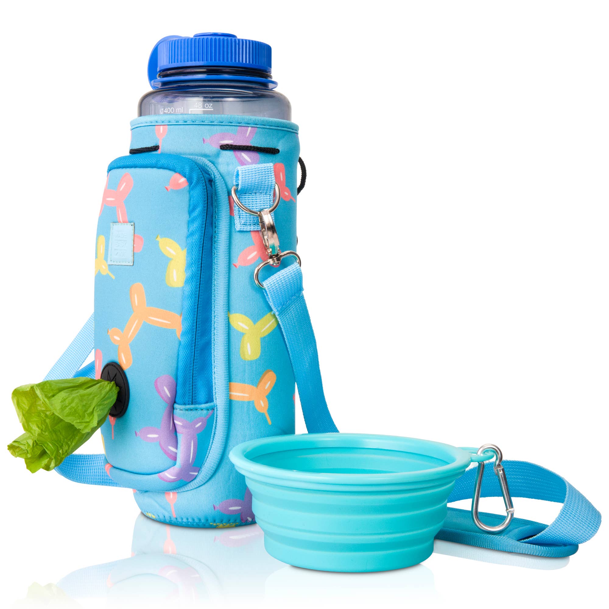 MADE EASY KIT – Suporte para garrafas/garrafeira por atacado – Kit fácil de transportar garrafa de água com bolso para saco de cocô de cachorro21