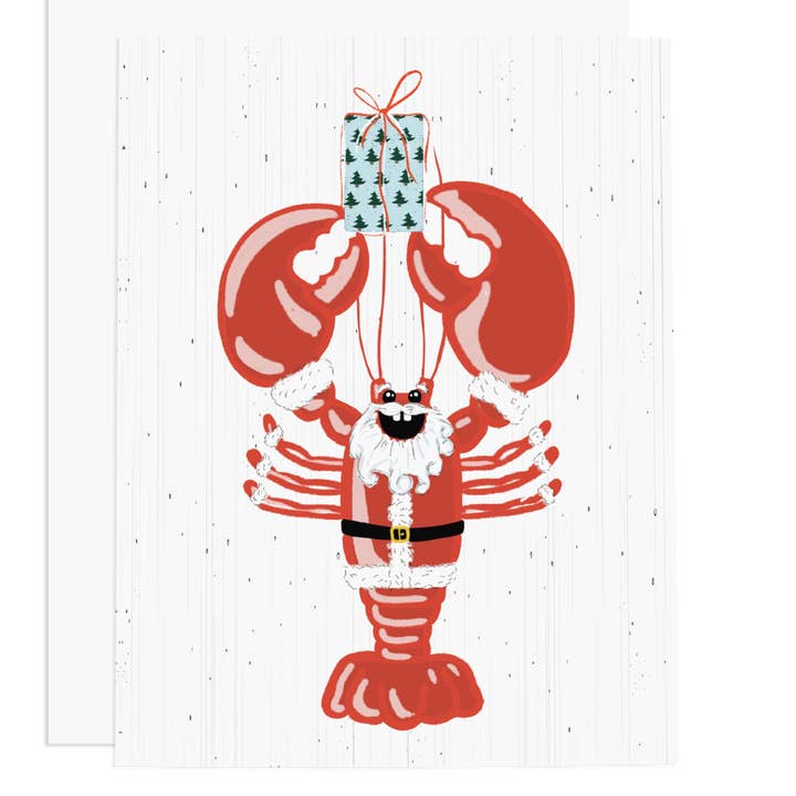 Lobster Santa Greeting Card for wholesale by Ramus & Co.