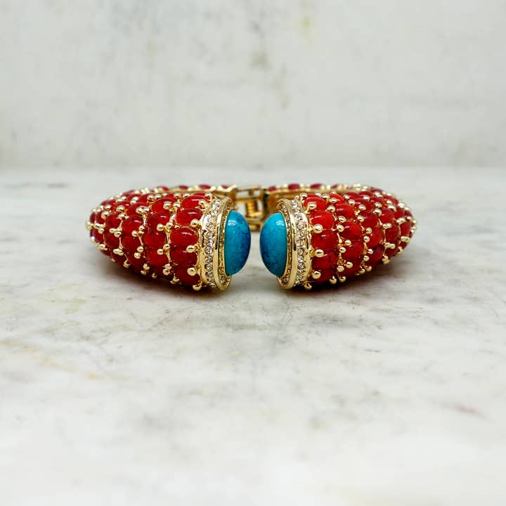 Ibiza Red Turquoise - Women's Bangle IBIZA12 for wholesale by NIIKI PARIS