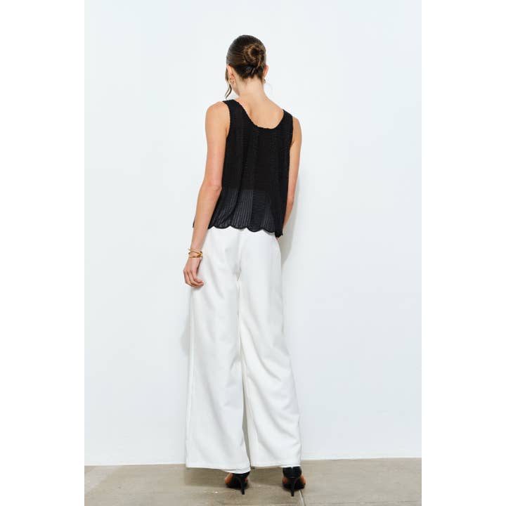 INA - Wholesale Blouse - Women's - All Over Beaded Scallop Hem Sleeveless Top15