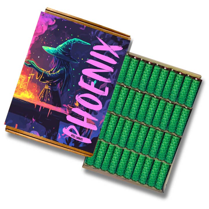 Phoenix Candle Company - Wholesale Tapered Candle/Candlestick - 40 Beeswax Spell Candles with Ritual Guide & QR Code26