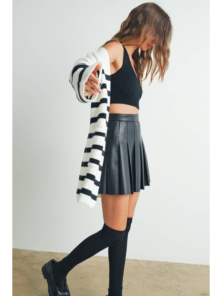 BUTTERMELON - Wholesale Cardigan - Dames - Gebreide Gestreepte Maxi-Cardigan - BMC731618
