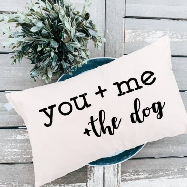 Coussin décoratif You, Me & the Dog pour la vente par LuckTen