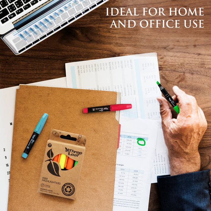 Three Leaf Products - Wholesale Highlighter - Three Leaf Mini Highlighter 10 Ct.Pack Of 72, Assorted Color5