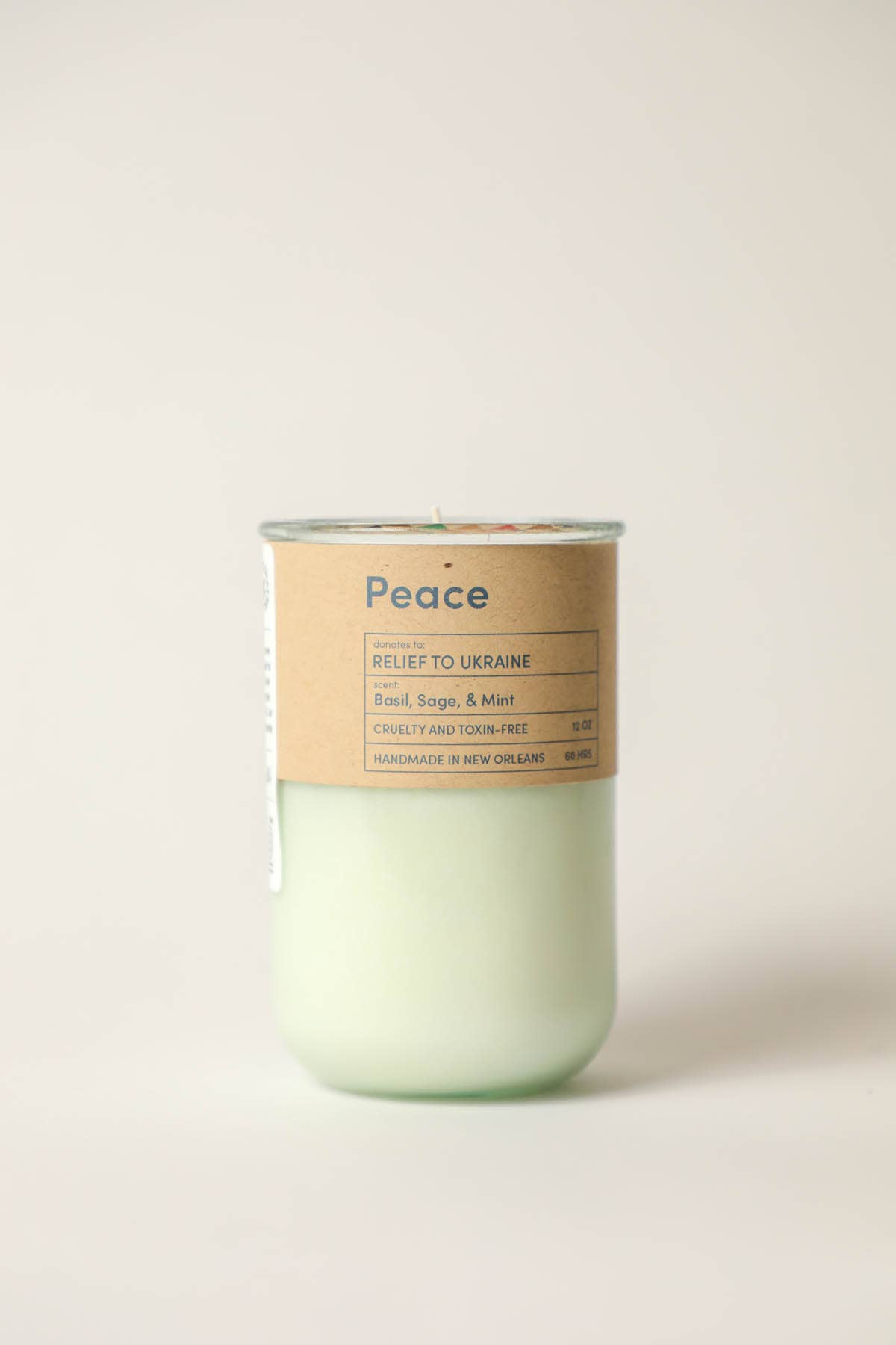 Goods That Matter – wholesale Jar/filled candle – PEACE, Ukraine Relief, Ginger Verbena Scented Candle Eco Soy2