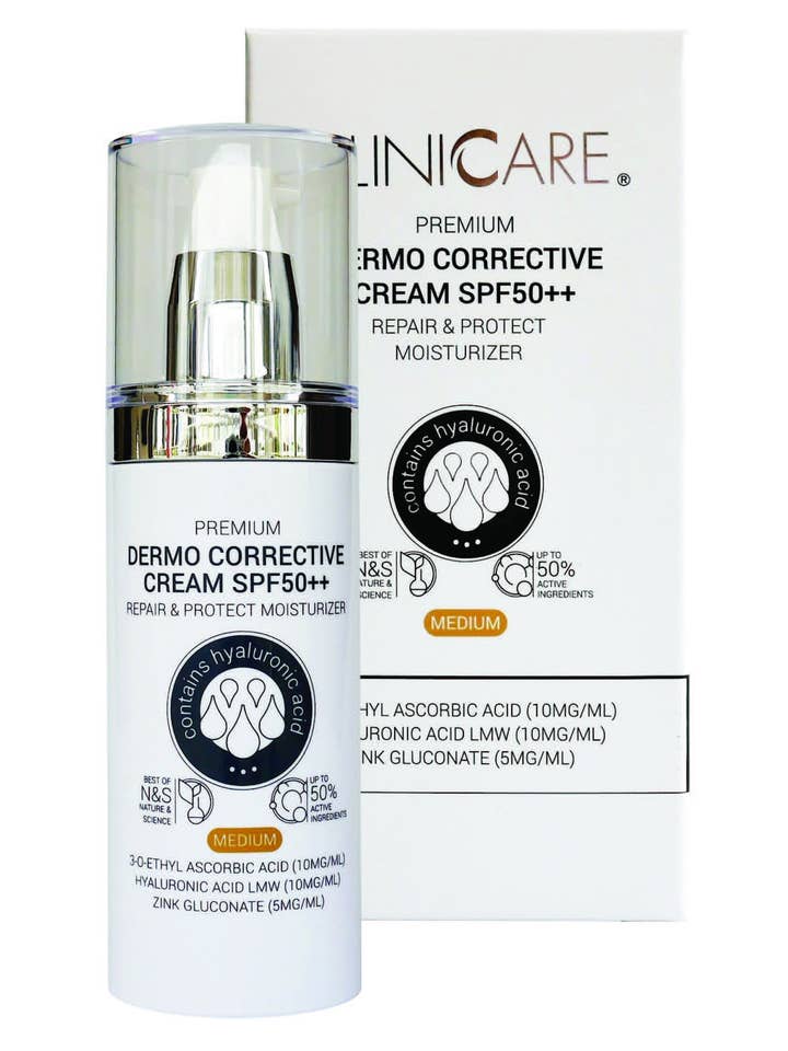 PREMIUM DERMO CORRECTIVE CREAM (SPF50) - MEDIUM, 100 ml for wholesale by CLINICCARE