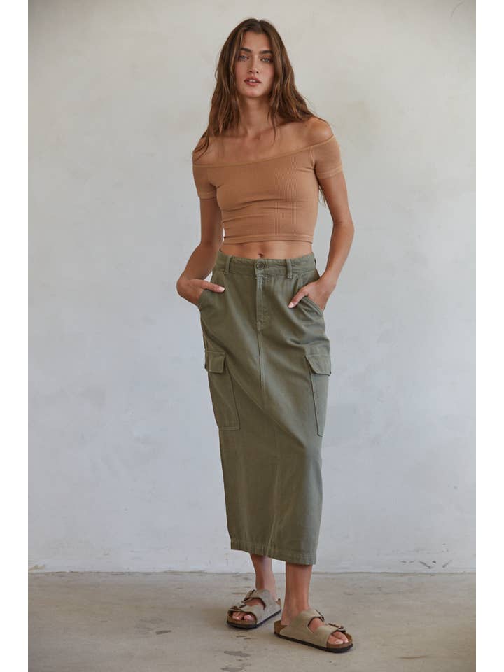 By Together - Wholesale Knit Top - Women's - S1054 | Knit Seamless Ribbed Off Shoulder Crop Top3