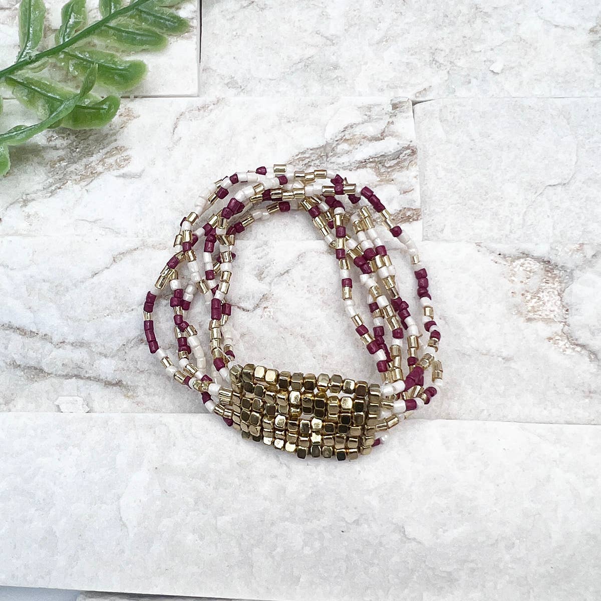 Anju Jewelry - Wholesale Beaded Bracelet - Seed Bead Stretch Statement Bracelets- Multiple Color Styles7