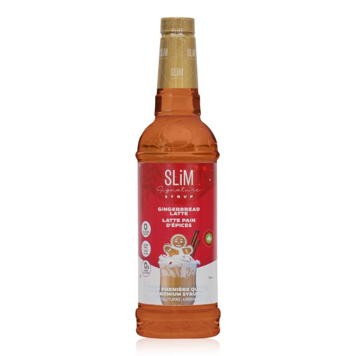 Slim Syrups Sugar Free Gingerbread Latte Syrup for wholesale by Slim Syrups