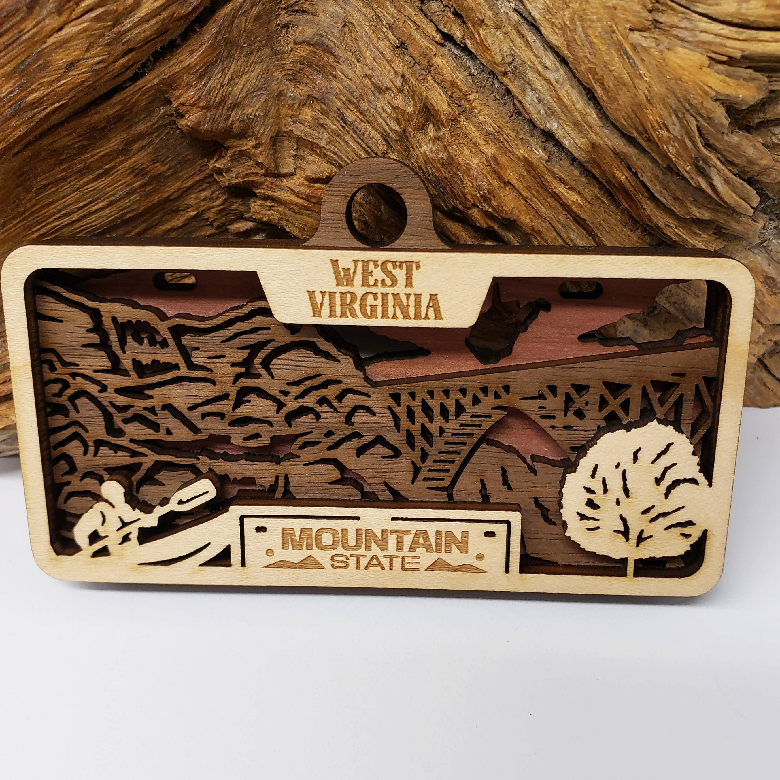 Ashley's Creations KS - Wholesale Ornament - West Virginia State License Plate Ornament0
