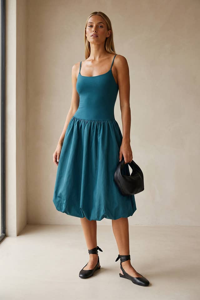 Naked Zebra - Vente Robe – femme - Robe mi-longue sans manches à jupe bouffante5