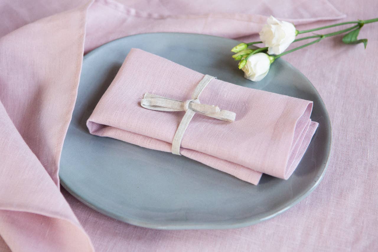 CoolLinen - Vente Serviettes de table en tissu - Serviettes en lin biologique de couleurs variées. Taille DÎNER.21