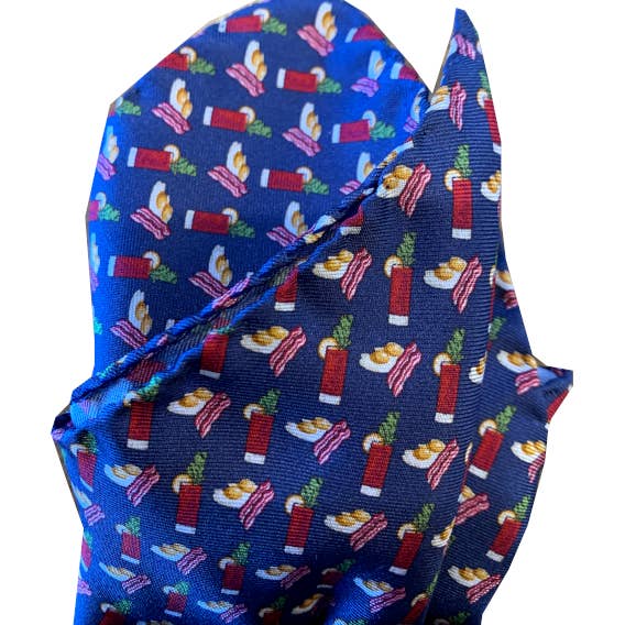 Sunday Funday Pocket Square for wholesale by Lazyjack Press