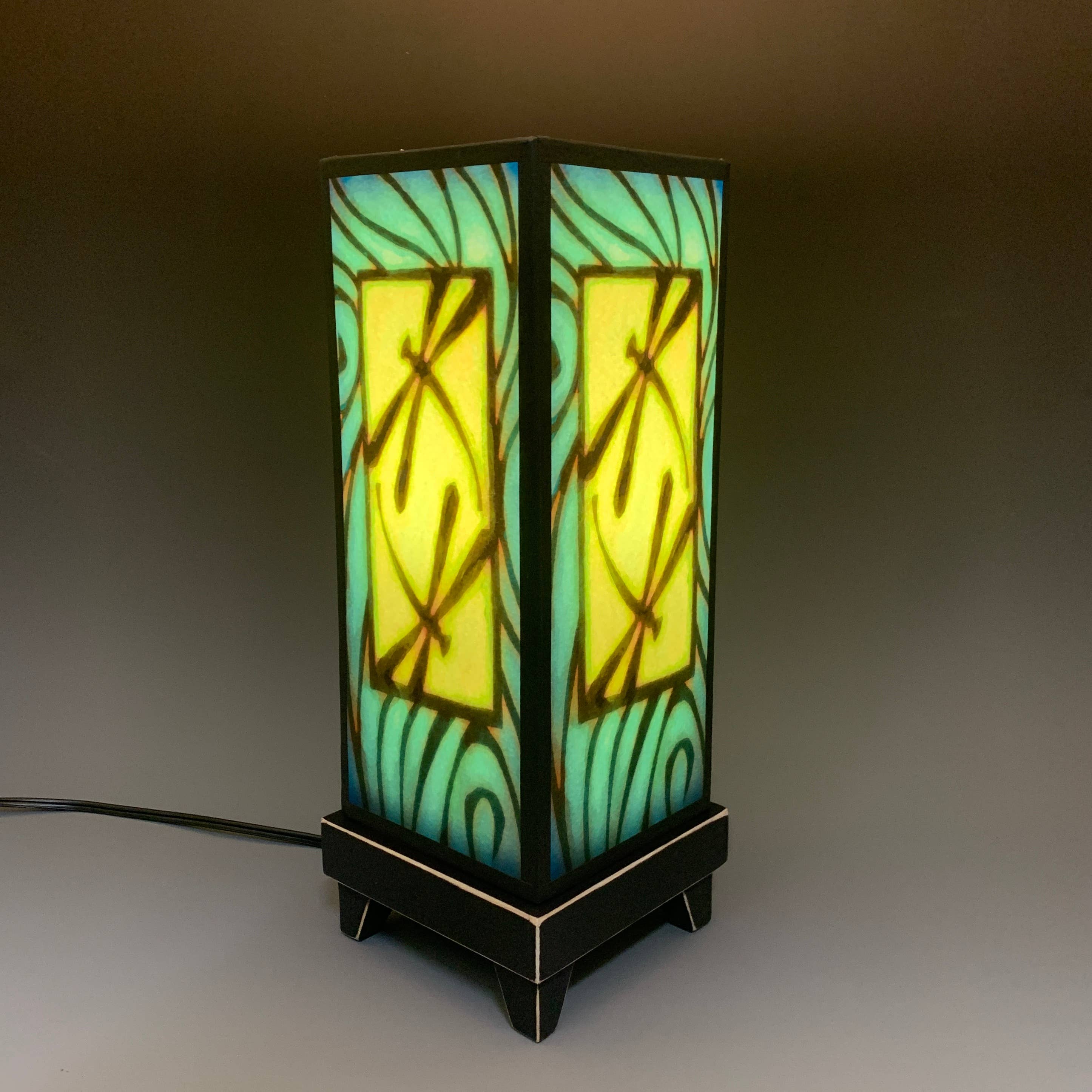 Macone Clay / Spooner Creek - Wholesale Accent/Desk Lamp - ML94 - Blue Dragonfly Lamp1