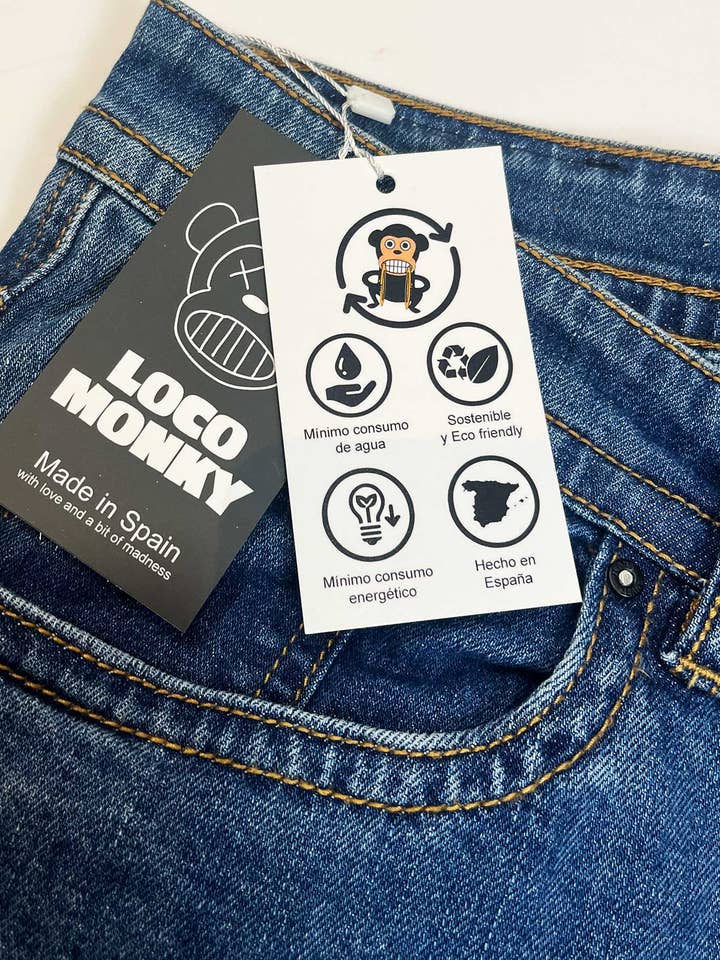 WASHED Pantalón vaquero de hombre Uakari de Loco Monky de venta al por mayor en Faire