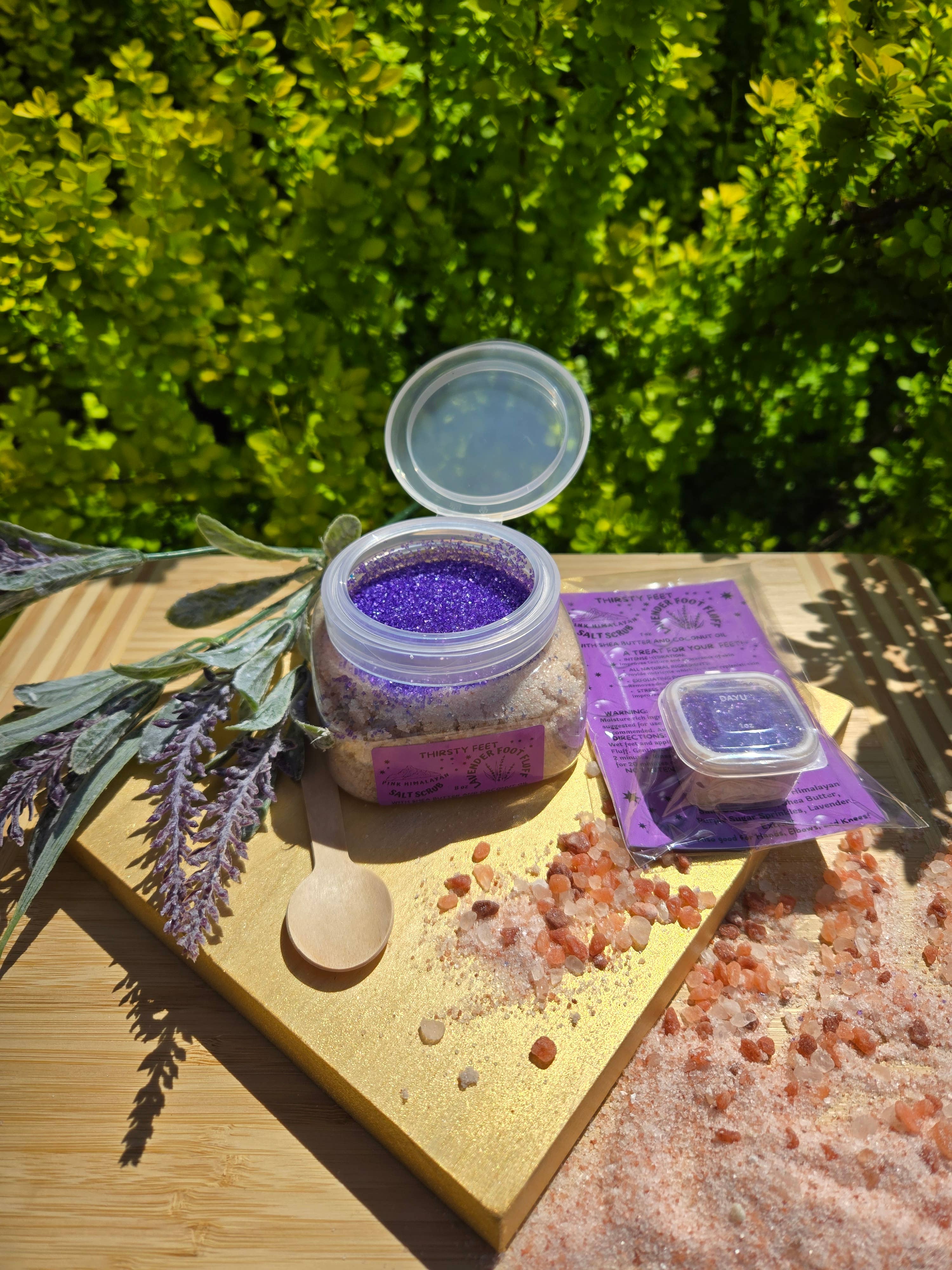 THIRSTY FEET®️ - Wholesale Foot Scrub/Polish - Lavender Salt Foot Fluff Sugar Scrub 8 oz Jar1