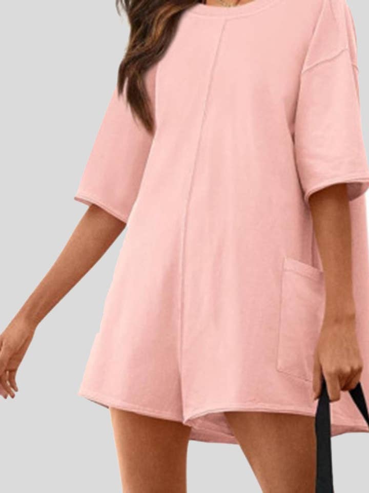 safistyle - Wholesale Romper - Women's - Short Sleeve Backless V-Neck Loose Romper6