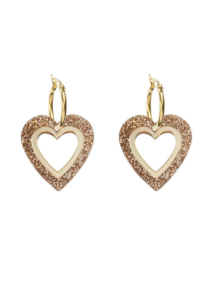 Kærlighedshjerte Hoops - Akryl for engroshandel hos Kam Creates