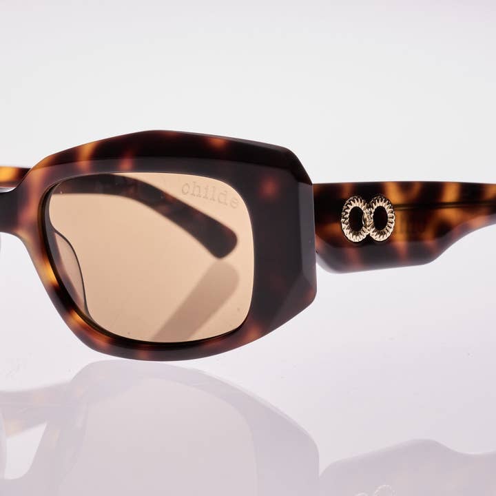 Childe Eco Eyewear - Wholesale Sunglasses - Women's - VIVIFY Gloss Autumn Tort | Amber Bio Lens6
