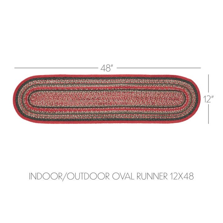 VHC Brands - Wholesale Table Runner - Forrester Indoor/Outdoor Oval Runner 12x48