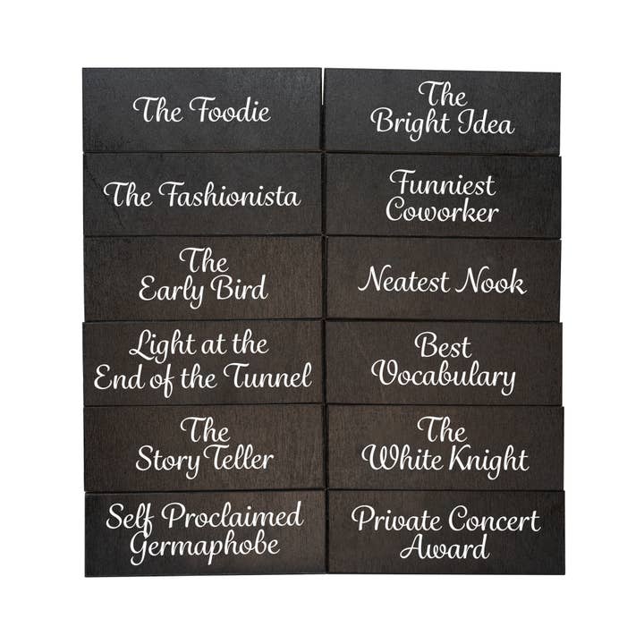 JennyGems – wholesale Desk/tabletop sign – Employee Recognition Gifts, Funny Superlatives8