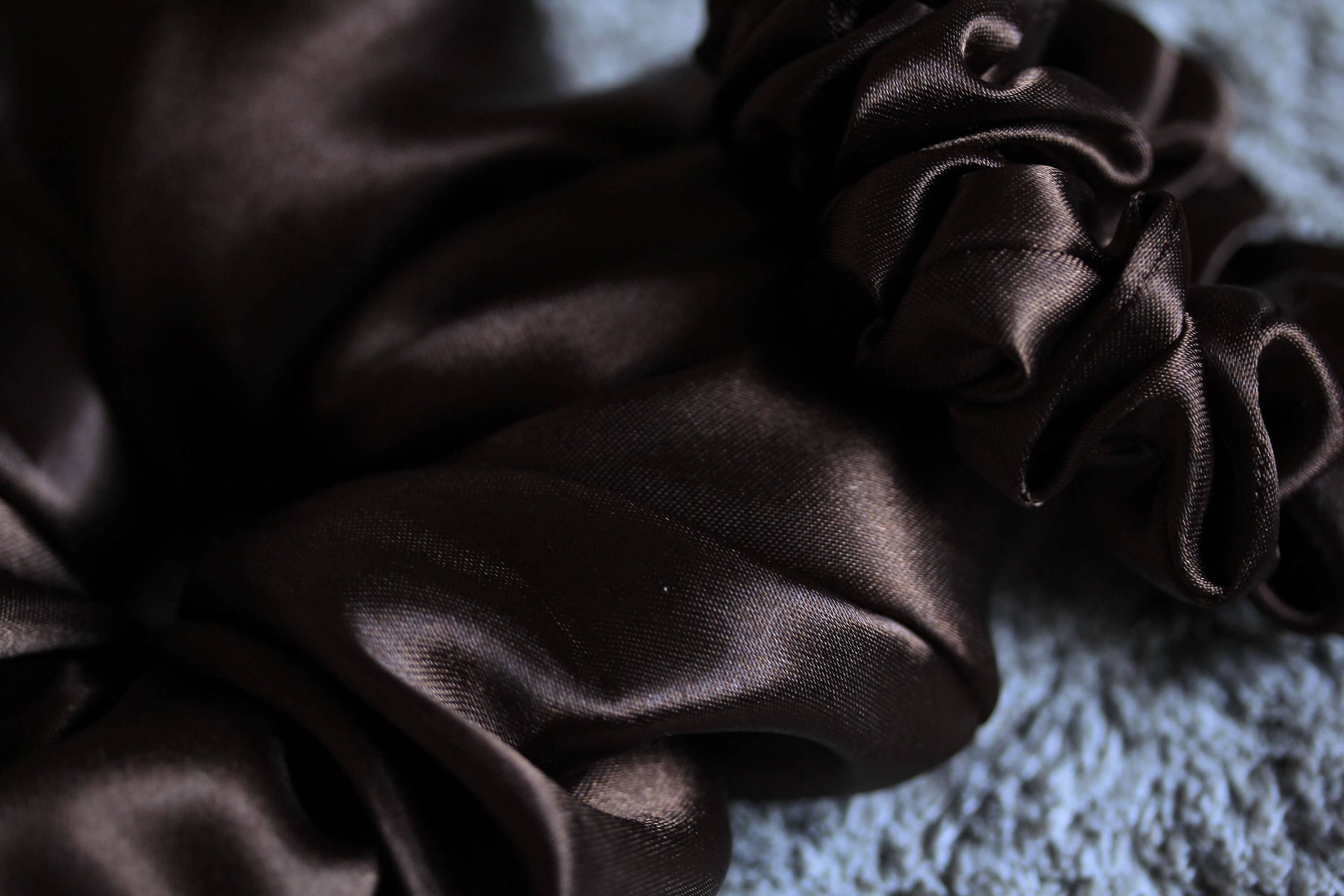 Esmée AccessoriesNco - Wholesale Scrunchie - Women's - Warm Brown Satin Scrunchie - CLEMENCE Standard4