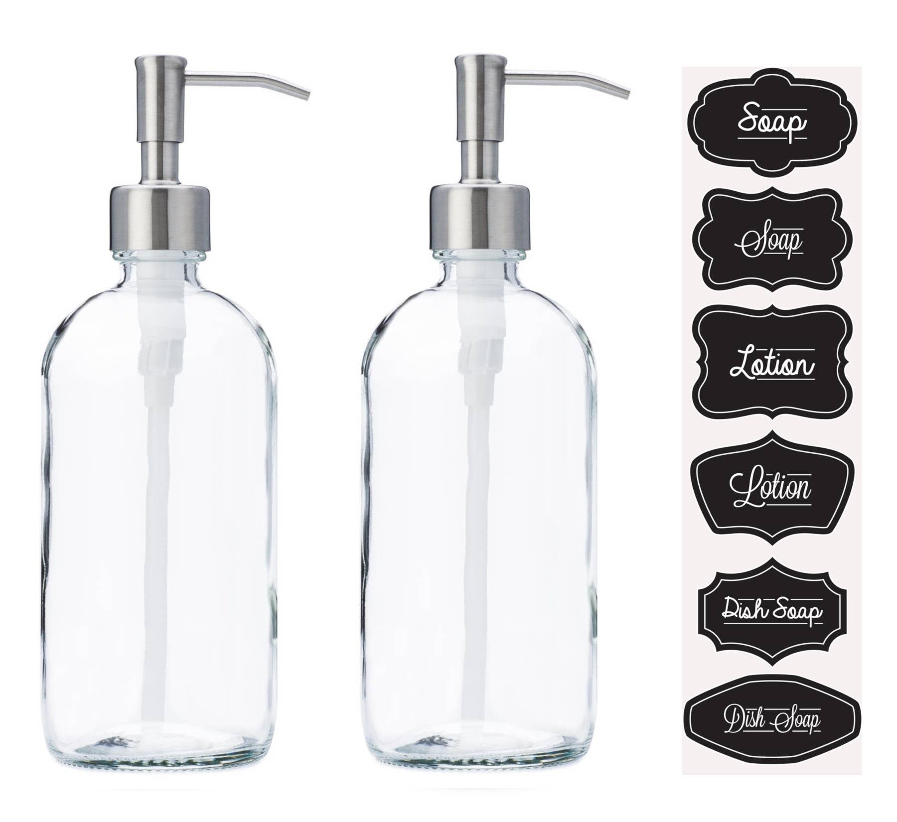 Jarmazing Products - Wholesale Soap Dispenser - Clear Glass 16oz Bottle Soap and Lotion Dispenser6