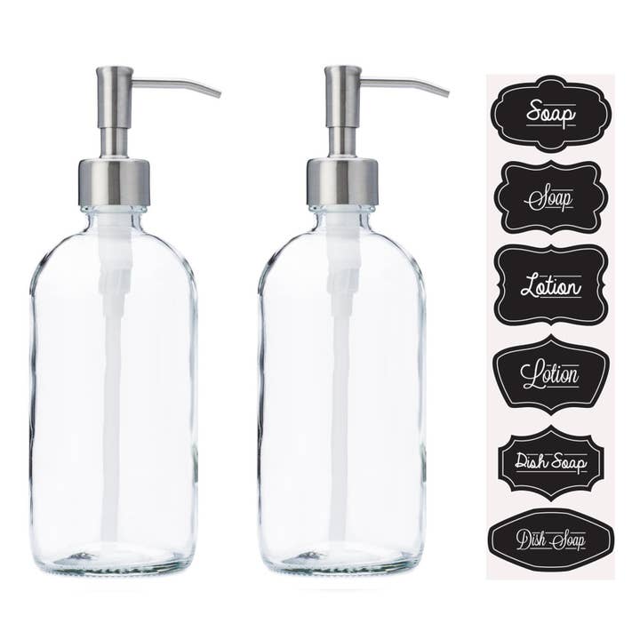 Jarmazing Products - Wholesale Soap Dispenser - Clear Glass 16oz Bottle Soap and Lotion Dispenser6