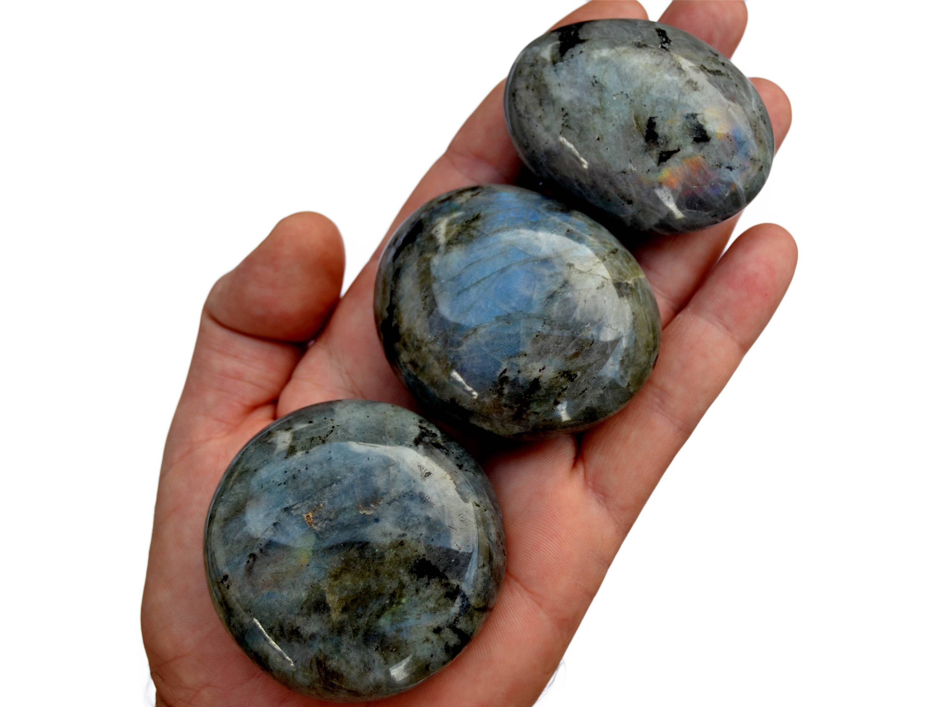 Kaia & Crystals – Großhandel Spiritueller Stein/Kristall – Labradorit-Palmenstein (50-70 mm)0