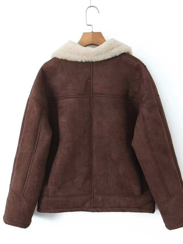 Aria Romance - Wholesale Fur/Faux Fur Coat - Women's - Retro Lambskin Trench Coat6