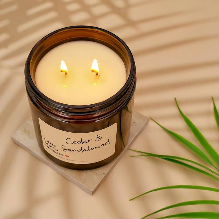 Little Motto Designs - Wholesale Jar/filled candle - 14 FRAGRANCES | 2 SIZES | Amber Boxed Candle Jar10