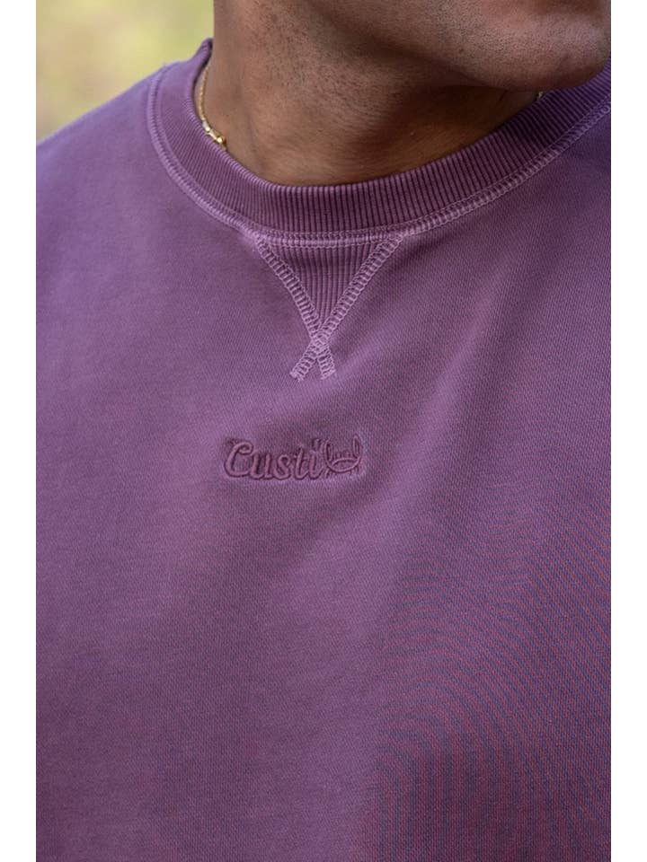 Custi Mikelo: Men's Clothing & Christmas Gifts - Wholesale Sweatshirt - Men's - Washed Burgundy Sweatshirt | Palermo2