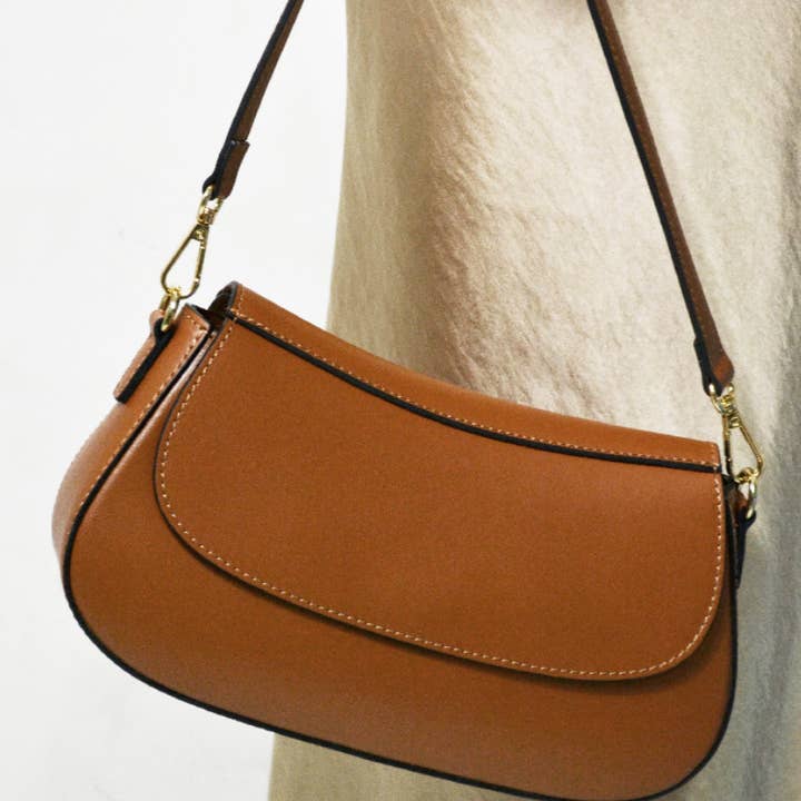 JIJOU CAPRI - Wholesale Satchel - Women's - ITBACA Italian Stylish Brown Leather Satchel JIJOU CAPRI1