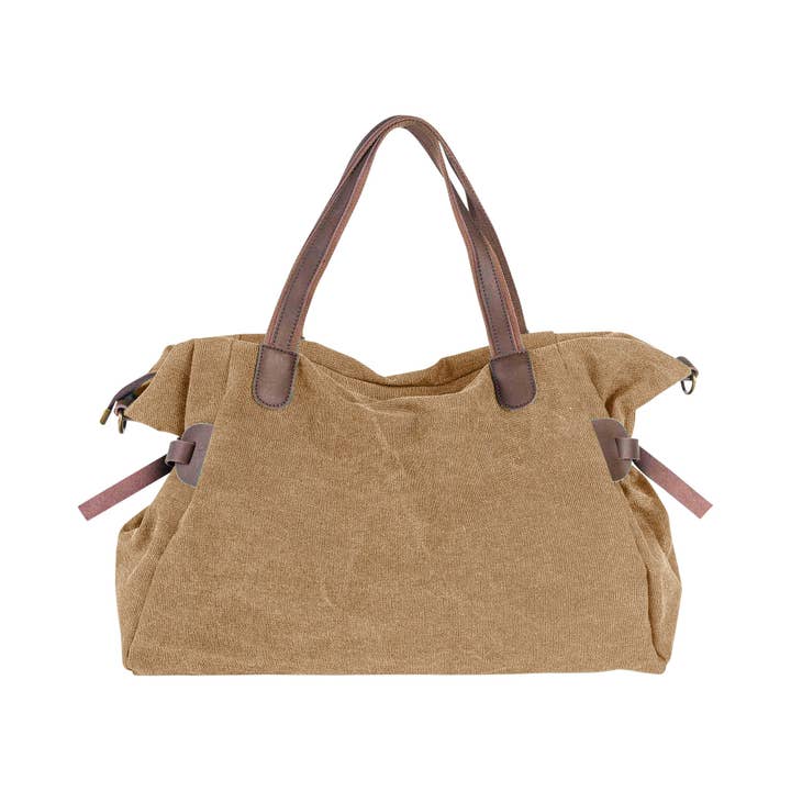 ZEDE PARIS - Wholesale Weekender Bag - Women's - SAINT-LAZARE - Weekend travel sports bag in canvas and leather1