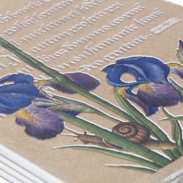 Epigram - Wholesale Notebook - Parchment paper notebook: strawberries and irises gold illumination4
