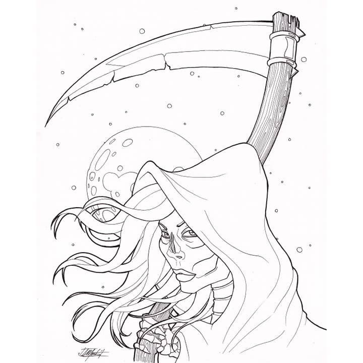 Indi Martin Art - Wholesale Coloring & Activity Book - Adult - Coloring Book: Dangerous Women - Fantasy2