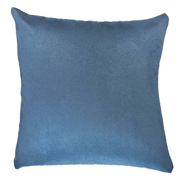 Grey Blue Micro Suede Pillow for wholesale by Comfee Cushion