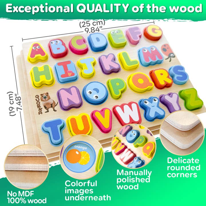 QUOKKA - Wholesale Puzzle - Kids - Montessori Chunky Wooden Puzzles | 3xSET3