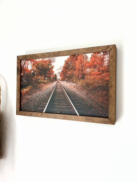 Railroad Tracks Herfstprint voor wholesale door Jordan Station Creations