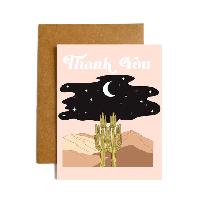 Thank You Cactus Card for wholesale by Madefabulous