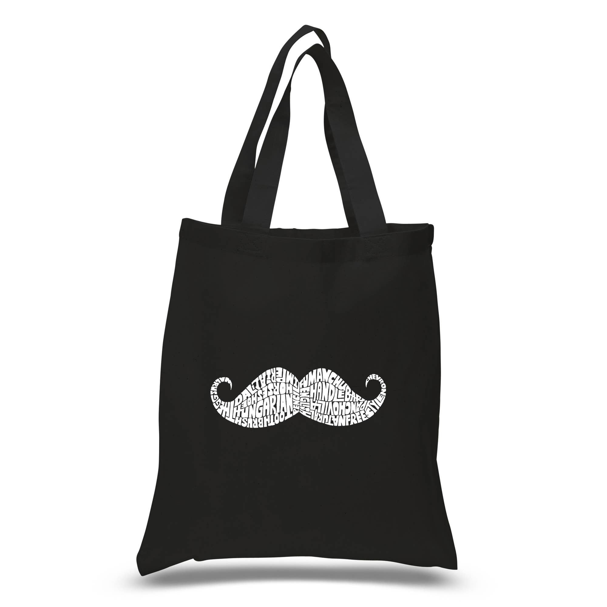 LA Pop Art - Wholesale Tote Bag - Women's - LA Pop Art Word Art Tote Bag - WAYS TO STYLE A MOUSTACHE9