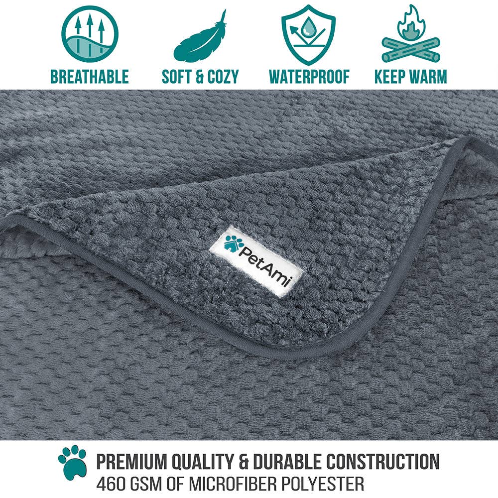 PetAmi – wholesale Pet blanket – Cat/dog – Waterproof Waffle Textured Pet Blanket3
