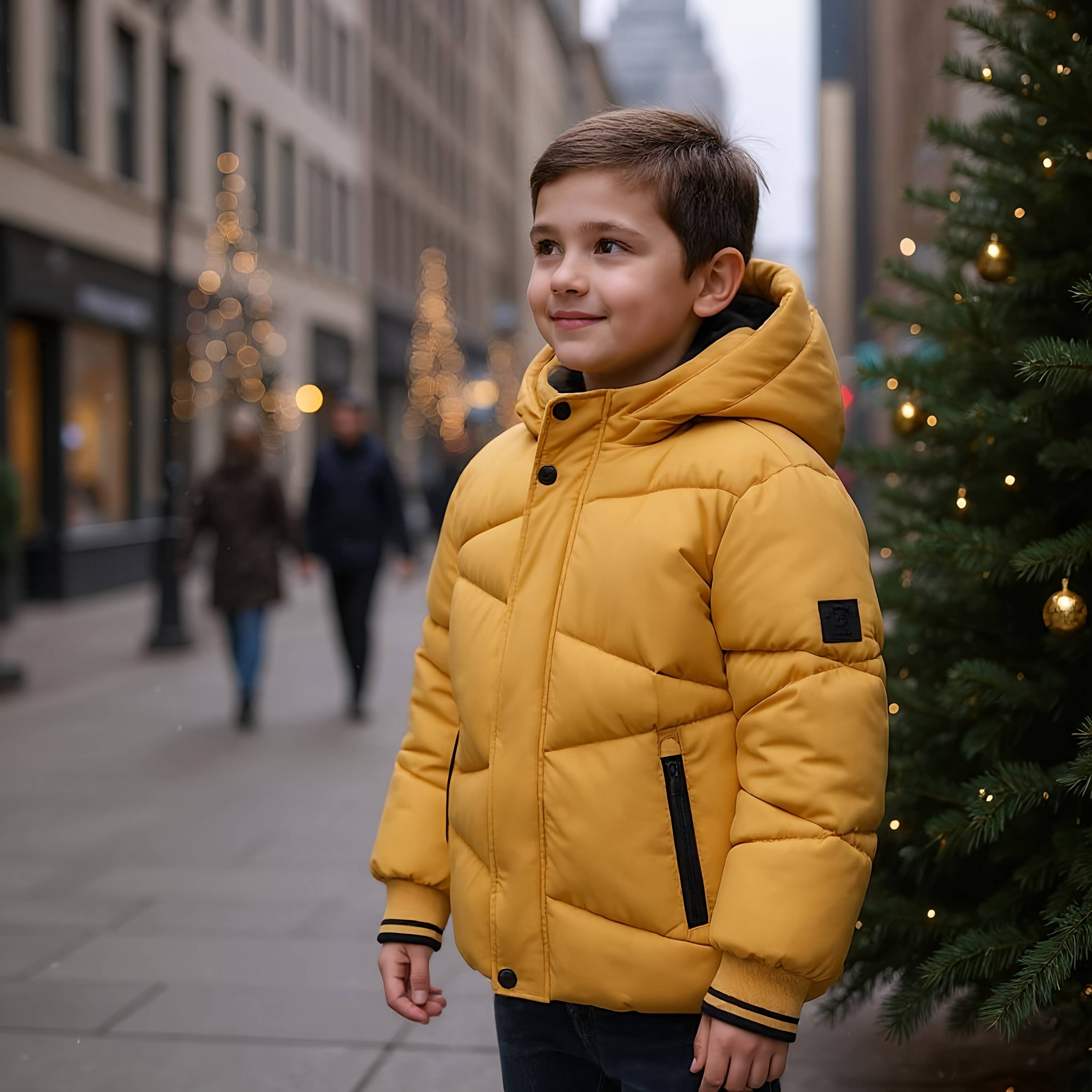 Rokka & Rolla - Wholesale Puffer Jacket - Kids - Boys' Grid Winter Coat Kids' Fleece Lined Jacket34