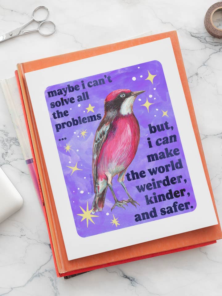 Peut-être que je ne peux pas résoudre tous les problèmes : Impression d'art féministe pour la vente par Fabulously Feminist