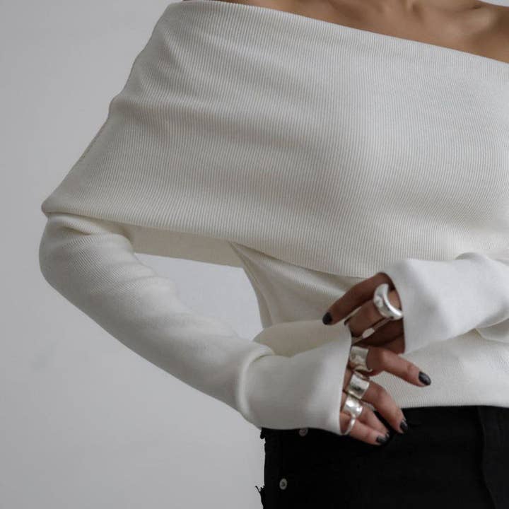 Marayn - Wholesale Knit Sweater - Women's - Chic OffShoulder Knit Sweater for FallWinter 20258