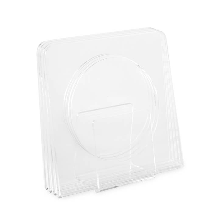 Huang Acrylic - Wholesale Coasters - Single Fold Cocktail Napkin Coaster W/ Stand (4/Set)